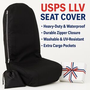 Custom USPS Mail Truck Seat Cover – Waterproof, Zippered, Made by Carrier
